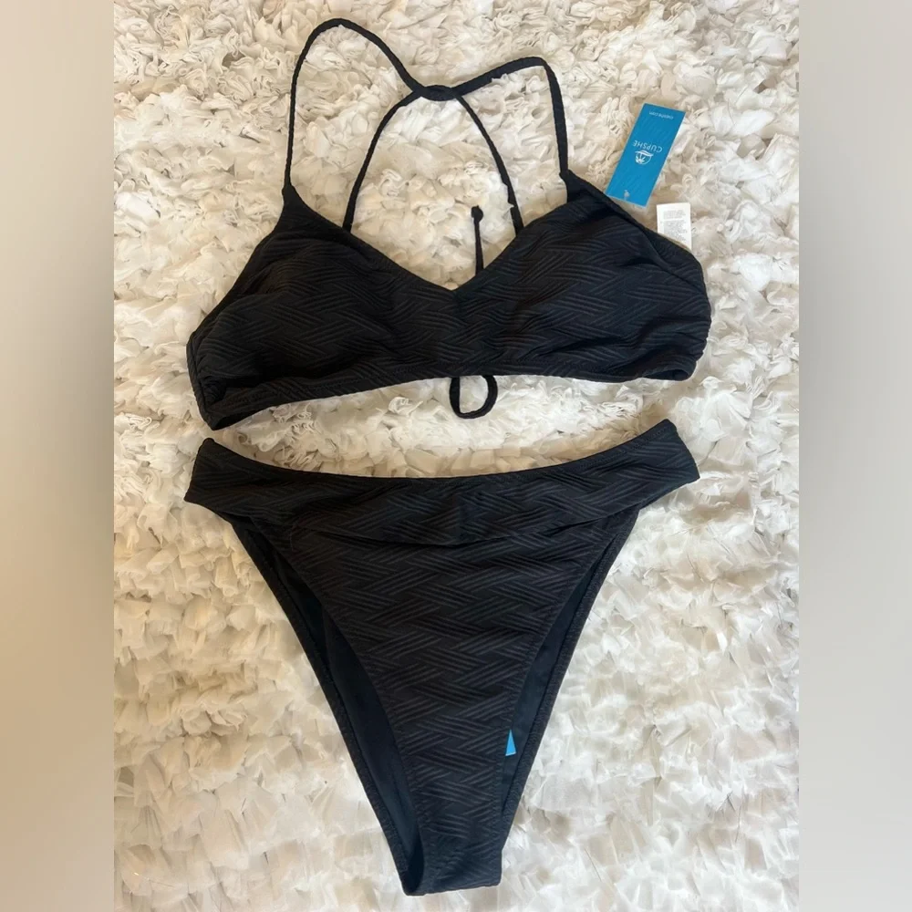 NWT Bikini Sets‎ for Women Crisscross Self Tie Spaghetti Straps V Neck Low Waist